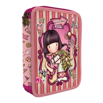 Podwójny Piórnik z Wyposażeniem - Gorjuss - Fairground - Carousel