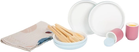 Drewniane naczynia dla dzieci Tasty z podkładkami 12245-Small Foot Design, akcesoria kuchenne dla dzieci