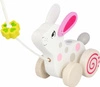 Zabawka do ciągnięcia Biały króliczek 54897-Goki, zabawy ruchowe