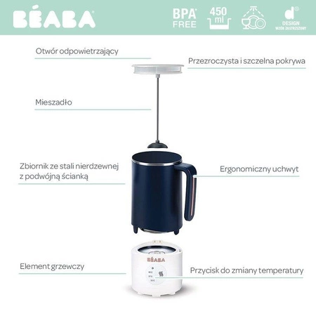 Beaba Milk Prep® Ekspres do mlecznych napojów Night blue