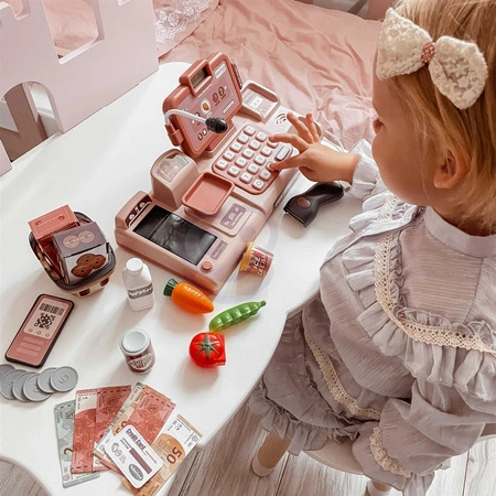 WOOPIE Kasa Sklepowa Dla Dzieci Skaner Waga Mikrofon + 25 Akc.