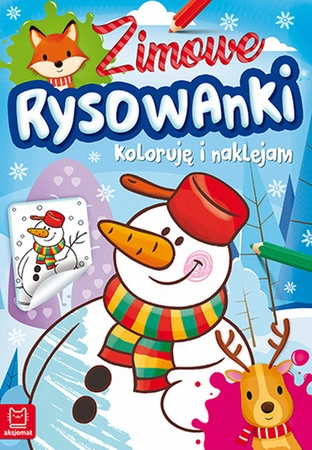 Zimowe rysowanki koloruję i naklejam