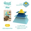 QUUT Zestaw 3 foremek do piasku Piramida Pira Vintage Blue + Deep Blue + Mellow Yellow