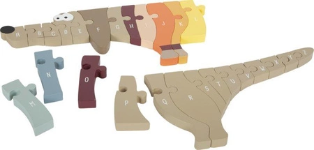 Drewniane puzzle edukacyjne Alfabet Jamnik Small Foot 12413