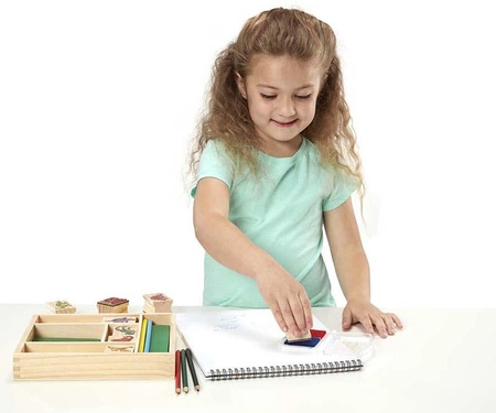 Stempelki dla dzieci Dinozaury pieczątki z kredkami Melissa and Doug 11633-MD