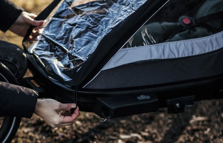 Hamax - Przyczepka rowerowa COCOON, podwójna - Grey/black