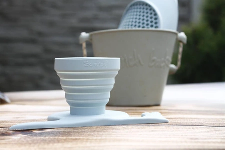 Silikonowa Miarka Ślimak Scrunch - Ciemny Szary