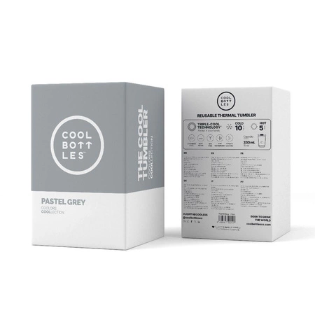 Cool Bottles Kubek termiczny 330 ml Triple cool Pastel Grey