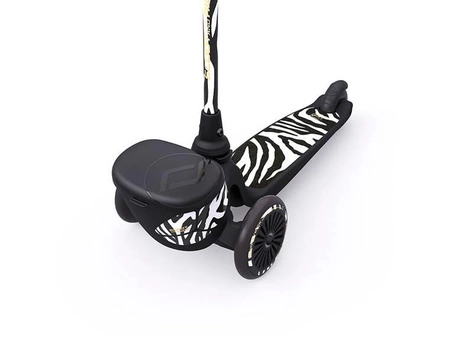 SCOOTANDRIDE Highwaykick 2 Lifestyle Hulajnoga trójkołowa balansowa z zamykanym schowkiem 2+ Zebra