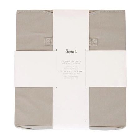 3 Sprouts Pudełko Zamykane Recycled Solid Light Grey