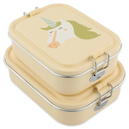 Mały stalowy lunch box - Jednorożec Trixie Baby