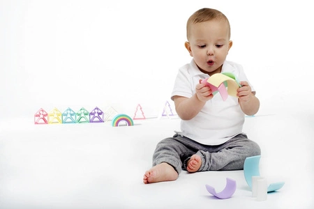 DENA Silikonowa Tęcza Pastel - 6 elementów