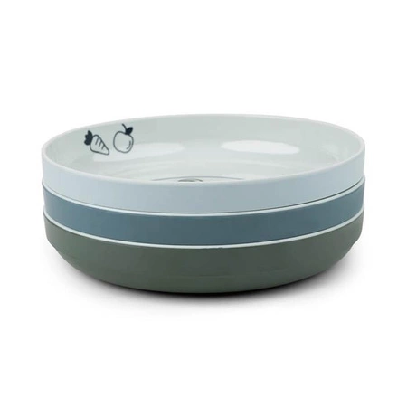 Done by Deer Yummy Talerz 3 szt. Blue