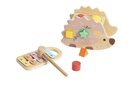 CLASSIC WORLD Przebijanka Cymbałki Sorter 3w1 Jeż 9 el.