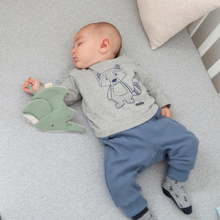 Przytulanka komforter Muślinowy Słoń szeleścik szmatka dla dzieci sigikid