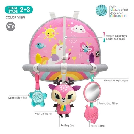 Benbat Pałąk podróżny dwustronny z zabawkami Unicorn