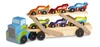 Drewniana laweta ciężarówka z autami Melissa & Doug 12759