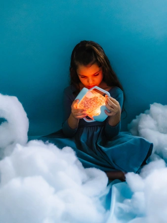 Glo Pals, Słoik sensoryczny do napełniania wodą, kolor błękitny, Frosty Fun