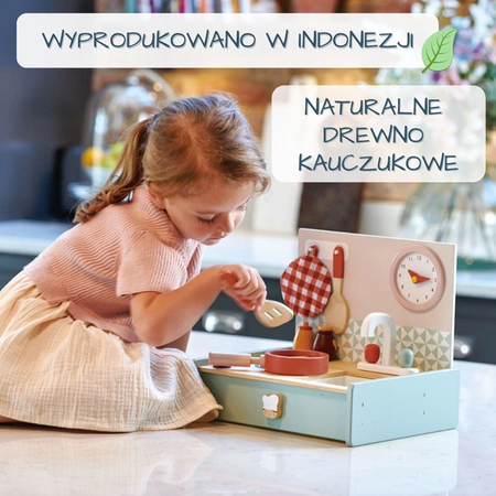 Drewniana kuchnia przenośna, Mini Chef, Tender Leaf Toys