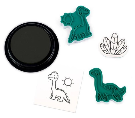 Zestaw kreatywny Stempelki Dinozaury 3+, Janod KOLEKCJA 2022