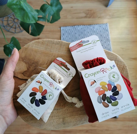 Kredki Crayon Rocks w aksamitnym woreczku - 16 kolorów