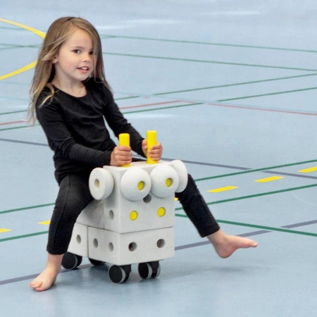 MODU Curiosity kit 4in1 - Kreatywne klocki rozwijające motorykę dużą, żółty