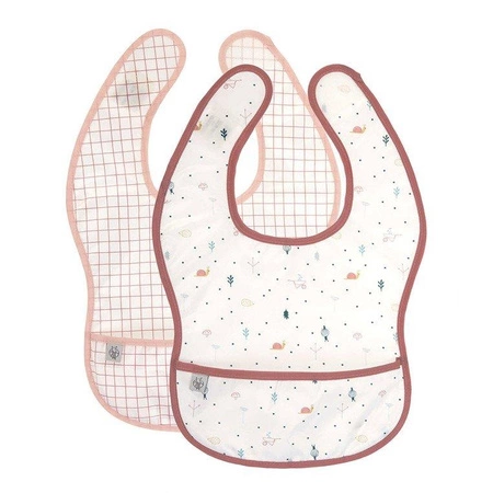 Lassig Zestaw śliniaków wodoodpornych 6 m+ Garden Explorer Ślimak 2 szt.