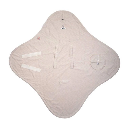 Lodger Polarowy wielofunkcyjny otulacz kocyk do fotelika samochodowego jasnobeżowy Fleece Birch