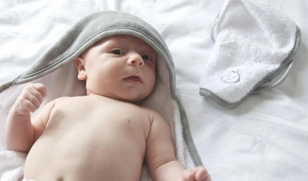 Juddlies Bambusowy Ręcznik z Kapturem Grey