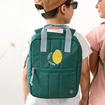 Lassig Plecak mini kwadratowy Little Gang Lemon dark green