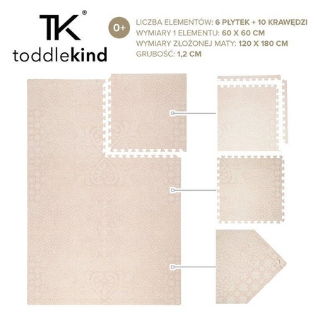 TODDLEKIND Mata do zabawy piankowa podłogowa Prettier Playmat Persian Blossom Light Pink