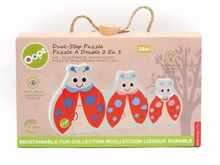 Oops Puzzle Dwustronne Biedronka 18m+