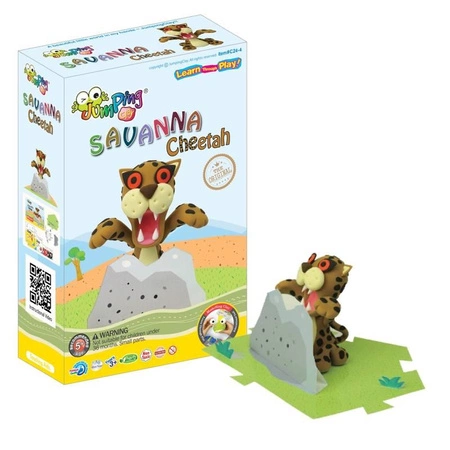 Jumping Clay | Zestaw kreatywny Sawanna - Gepard