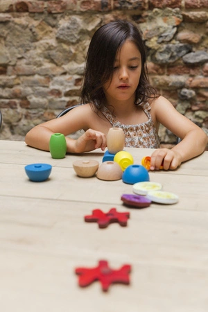 Lekkid, drewniane magnetyczne klocki konstrukcyjne- Jedzenie