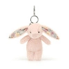 JellyCat - Breloczek Króliczek z Kwiecistymi Uszami Pudrowy Róż 17 cm