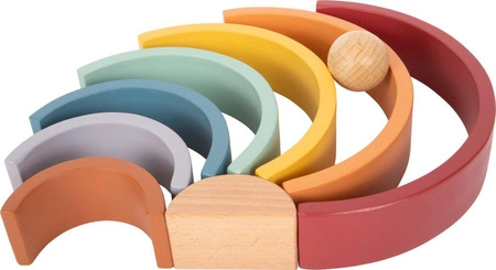 Tęcza motoryczna układanka drewniane klocki dla dzieci kolekcja Safari 12318 Small Foot