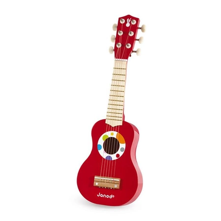 Janod Gitara duża czerwona Confetti