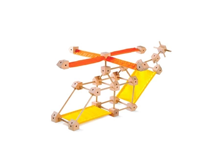 Drewniane klocki konstrukcyjne Mini Trigonos L - 130 el.