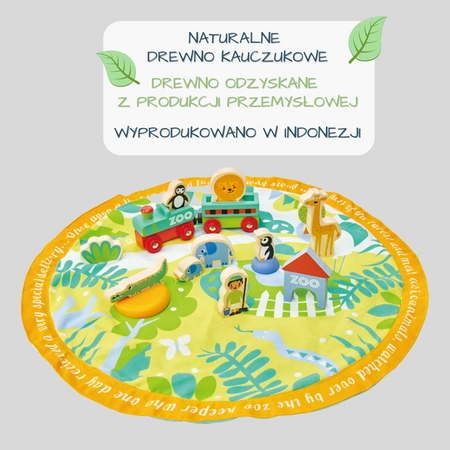 Mata z drewnianymi zabawkami - Safari, Tender Leaf Toys