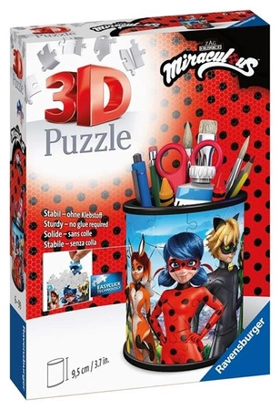 Ravensburger Puzzle 3D Przybornik na Biurko Miraculous 54 el.
