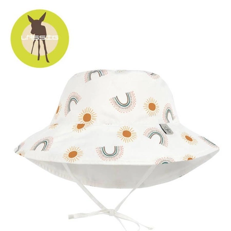 Lassig Dwustronny kapelusz przeciwsłoneczny UV80 Splash & Fun Tęcza nature, rozm. 46/49