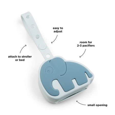 Done by Deer Etui na Smoczek Słonik Elphee Blue