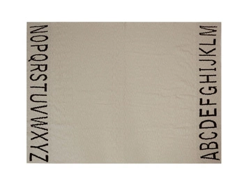 Lorena Canals Koc bawełniany ABC Natural/Black