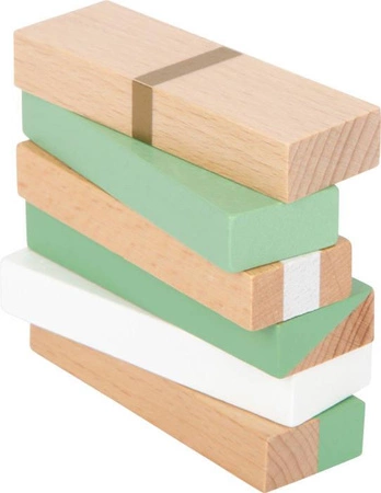 Drewniana Chwiejąca się wieża Gold Edition 12217-Small Foot, zręcznościowe gry dla dzieci