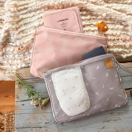 Lassig Casual Label Organizer podróżny z matą do przewijania Blocks taupe