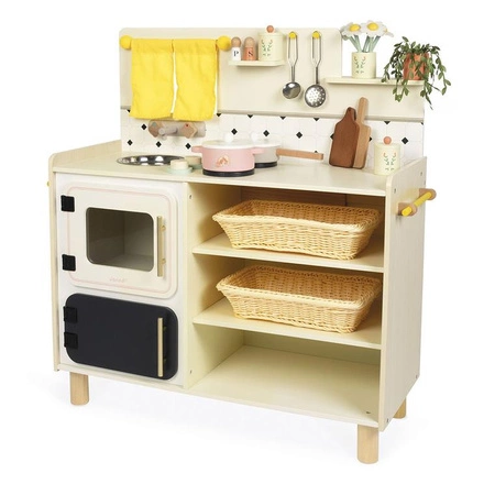 Janod Duża drewniana kuchnia z 19 akcesoriami Shiny Grandma 3+