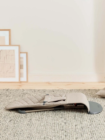 BABYBJORN - leżaczek BLISS Woven, Piaskowoszary