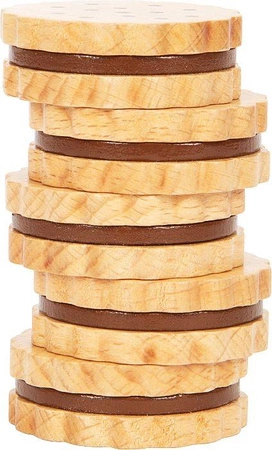 Zestaw drewnianych ciasteczek z czekoladą do zabawy w sklep kuchnie dla dzieci Fresh 12352