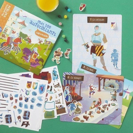 Auzou Zestaw naklejek z planszami Rycerze 76879