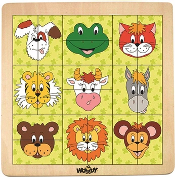 Układanka głowy zwierząt